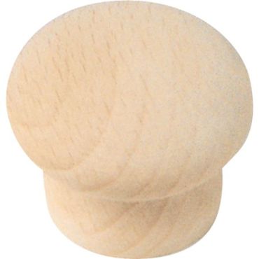 1 1/2" Wood Knob - Mushroom