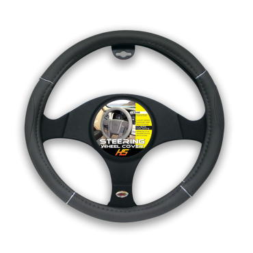 Steer Wheel Cover Grey, Chrome and Gray- Large