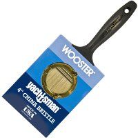 WOOSTER Z1120-4 Paint Brush, 3-3/16 in L Bristle, Varnish Handle, Steel Ferrule