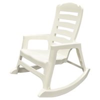 Adams Big Easy 8080 48 3700 Stacking Rocking Chair 350 lb Weight Capacity Polypropylene White Northcoast Hardware