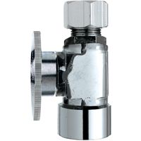 Plumb Pak PP53-1PCLF Shut-Off Valve, 1/2 x 1/2 in FIP x Compression, Brass, Chrome