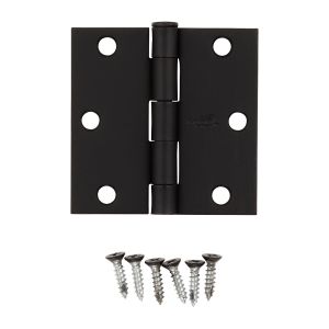 National Hardware N241-182 Square Corner Door Hinge, 50 lb Weight Capacity, Steel