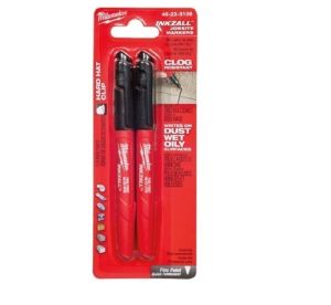 MARKER FINE POINT BLACK 2PK