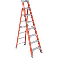 LADDER IA FBRGLS CRSS-STEP 8FT
