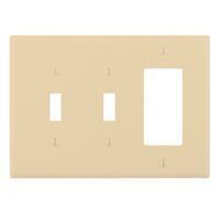 WALL PLATE 3G 2TGL/DECR MID IV
