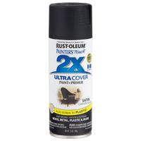 PAINT SPRAY SAT CNYN BLK 12OZ