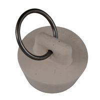 DRAIN STOPPER WHITE RUBB 7/8-1