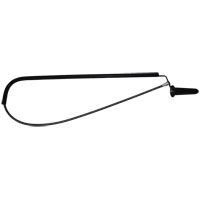 ProSource Toilet Auger, 3/8 In Dia X 3 Ft L High Carbon Steel Spring Cable, Polypropylene Grip Handle, Black