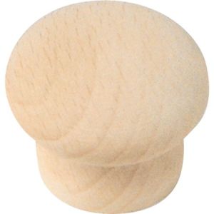 1 1/2" Wood Knob - Mushroom