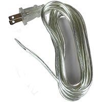 CORD LAMP 18-2/SPT-2 8FT SLVR