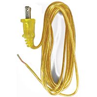 CORD LAMP 18-2/SPT-1 8FT GOLD