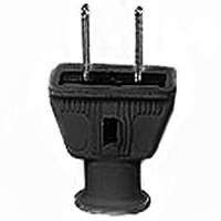 BLACK RUBBER 2WIRE PLUG