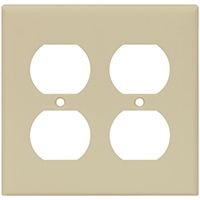 WALL PLATE 2GANG DPLX RECPT IV