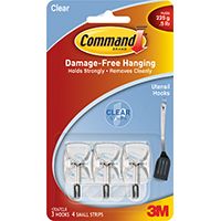 HOOK WIRE ADHESIVE SMALL CLEAR