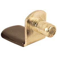 PEG SHELF 1/4 BRASS W/BRN VNYL