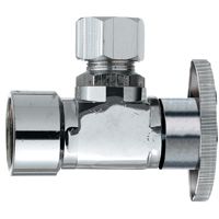 Plumb Pak PP20051LF Shut-Off Valve, 1/2 x 3/8 in FIP x Compression, Brass, Chrome