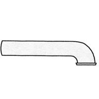 Plumb Pak PP66-13W Wall Tube, 1-1/2 in Slip Joint, 7 in L, White