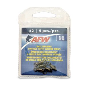 #2 BB SWIVELS BLK 65LB 5PCS