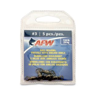 #3 BB SWIVELS BLK 130LB 5PCS