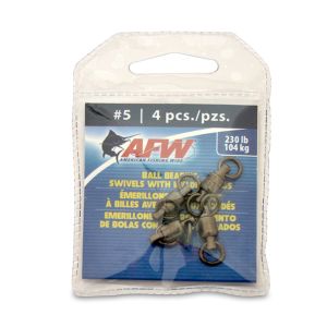 #5 BB SWIVELS BLK 230LB 4PCS