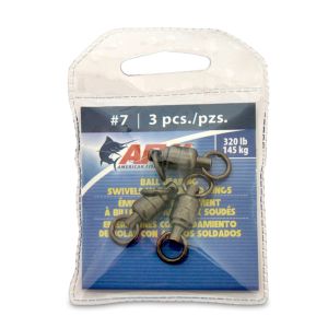 #7 BB SWIVELS BLK 320LB 3PCS