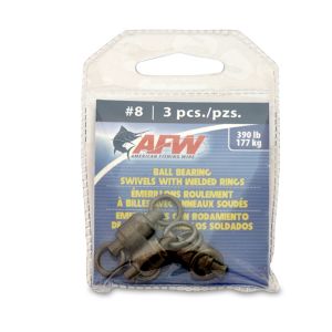 #8 BB SWIVELS BLK 390LB 3PCS