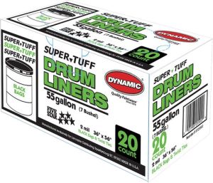 2mil Black Drum Liner 20Ct