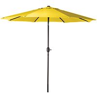 UMBRELLA MRKT CRNK STL YEL 9FT