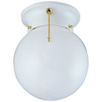FIXTURE CEIL 1LT OPAL/CHN WHT
