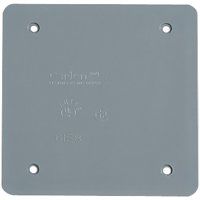COVER BOX SQ PVC 2G BLANK GRAY