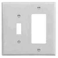 WALL PLATE ROCKER 2GANG WHITE