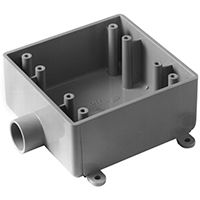 Carlon E9802E-CTN Switch Box, Square, PVC, Gray