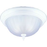 FIXTURE CEIL 2LT FLSH 13IN WHT
