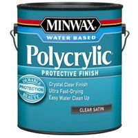 Minwax Polycrylic 13333000 Protective Finish Paint, Crystal Clear, 1 gal Can