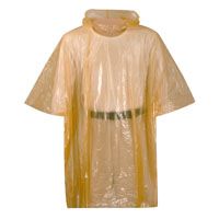PONCHO EMERGENCY 52X80IN YLW