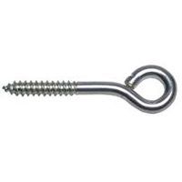 National Hardware N220-665 Lag Screw Eye, 1/4 in Thread, 1-1/2 in L Thread, 1/2 in ID Dia Eye, Steel, Zinc