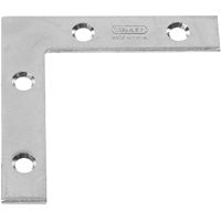 BRACE CORNER FLT STL 2.5IN ZNC
