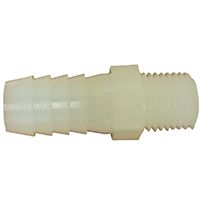 Anderson Metals 53701-0804 Connector, 1/4 x 1/2 in MIP x Barb, 150 psi, Nylon