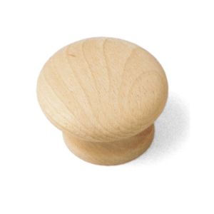 1 3/4"" WOOD KNOB - MUSHROOM  