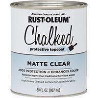 RUST-OLEUM Chalked 287722 Chalked Protective Topcoat, Clear, Matte, 30 oz Pint