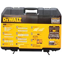 DeWALT DWMT73803 Mechanics Tool Set, Polished Chrome Vanadium, 168-Piece