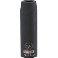 DeWALT DWMT73934OSP Impact Socket, 1/2 in Drive, 1/2 in Socket, 6-Point, Black Oxide
