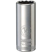 DeWALT DWMT74139OSP Drive Socket, SAE Measuring, 3/8 in Drive, 12-Point, 1/2 in Socket, Vanadium Steel
