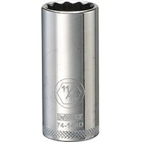 DeWALT DWMT74140OSP Drive Socket, SAE Measuring, 3/8 in Drive, 12-Point, 11/16 in Socket, Vanadium Steel