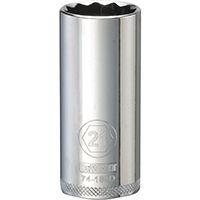 DeWALT DWMT74189OSP Drive Socket, Metric Measuring, 3/8 in Drive, 12-Point, 21 mm Socket, Vanadium Steel