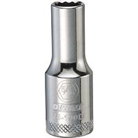DeWALT DWMT74190OSP Drive Socket, SAE Measuring, 3/8 in Drive, 12-Point, 5/16 in Socket, Vanadium Steel
