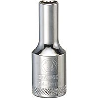 DeWALT DWMT74191OSP Drive Socket, SAE Measuring, 3/8 in Drive, 12-Point, 1/4 in Socket, Vanadium Steel
