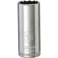 DeWALT DWMT74508OSP Drive Socket, Metric Measuring, 3/8 in Drive, 12-Point, 16 mm Socket, Vanadium Steel