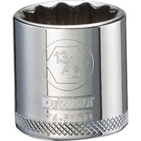DeWALT DWMT74517OSP Hand Socket, SAE Measuring, 3/8 in Drive, 12-Point, 13/16 in Socket, Vanadium Steel