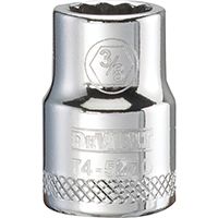 DeWALT DWMT74527OSP Hand Socket, SAE Measuring, 3/8 in Drive, 12-Point, 3/8 in Socket, Vanadium Steel